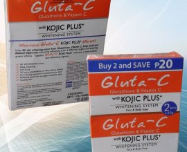 Gluta-C with Kojic Plus+Vitamin C Face and Body Soap.