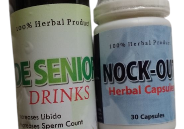 De Senior Men Drink+Nock Out Herbal Capsule for Penis Enlargement