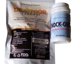 De Senior Extra Manpower Sex Enhancement Tea+Nock Out Herbal Capsule